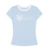 Color-Block Musical Note Print T-Shirt — Lake Blue