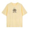 Oversized T-Shirt with Cartoon Character Print — Yellow