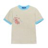 Trendy T-Shirt With Cartoon Rabbit Print — Gray