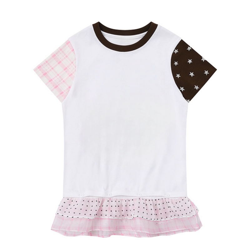 Polka-Dot T-Shirt With Detachable Back Flap