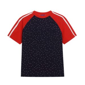 Fun All-Over Star Print Colorblock T-Shirt