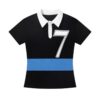Classic Color-Block Polo T-Shirt — Black