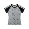 Classic Star-Print T-Shirt — Grey & Black Colorblock